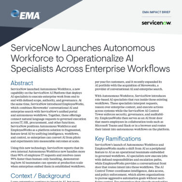 ServiceNow Launches Autonomous Workforce to Operationalize AI Specialists Across Enterprise Workflows